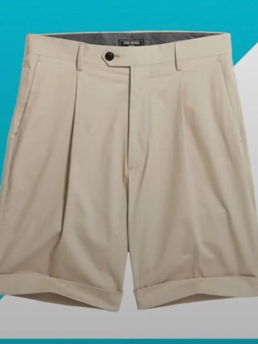 Todd Snyder 9" Italian Cotton Twill Pleat Front Madison Shorts - Khaki